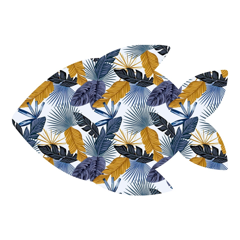 Alfombra Vinílica Pets / Gold Blue Leaves 3