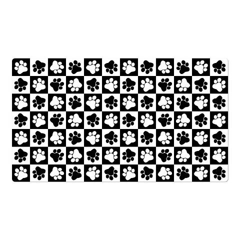 Alfombra Vinílica Pets / Paws B&W
