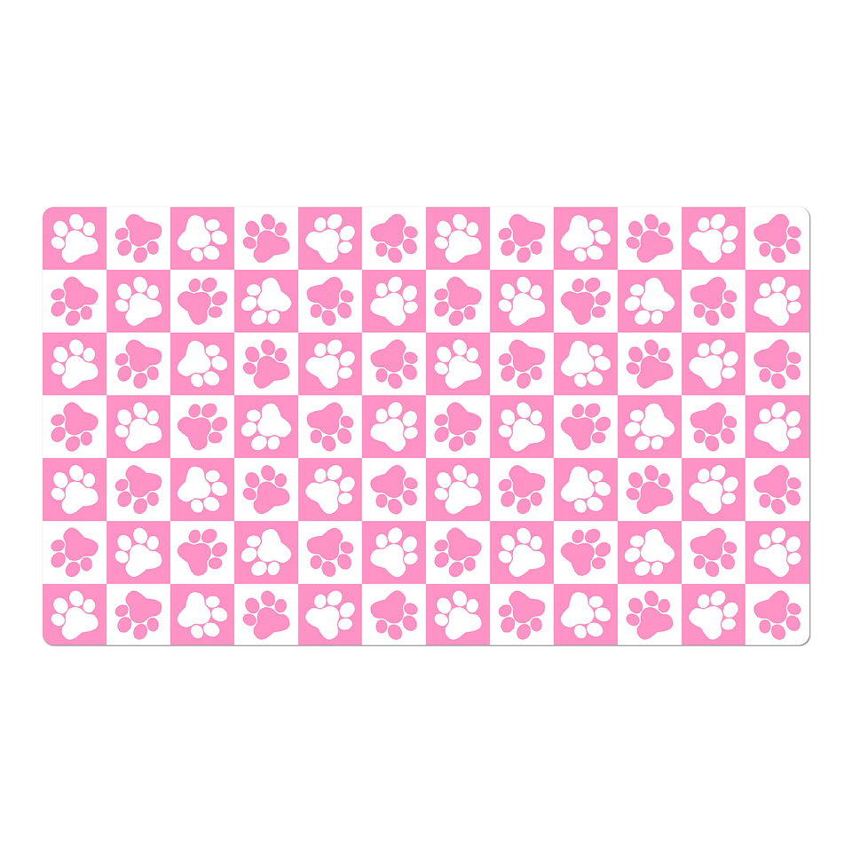 Alfombra Vinílica Pets / Paws Pink&White 1