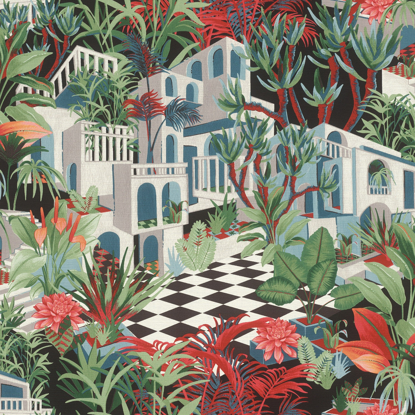 Papel Mural / 687408 (Tropical House) 1