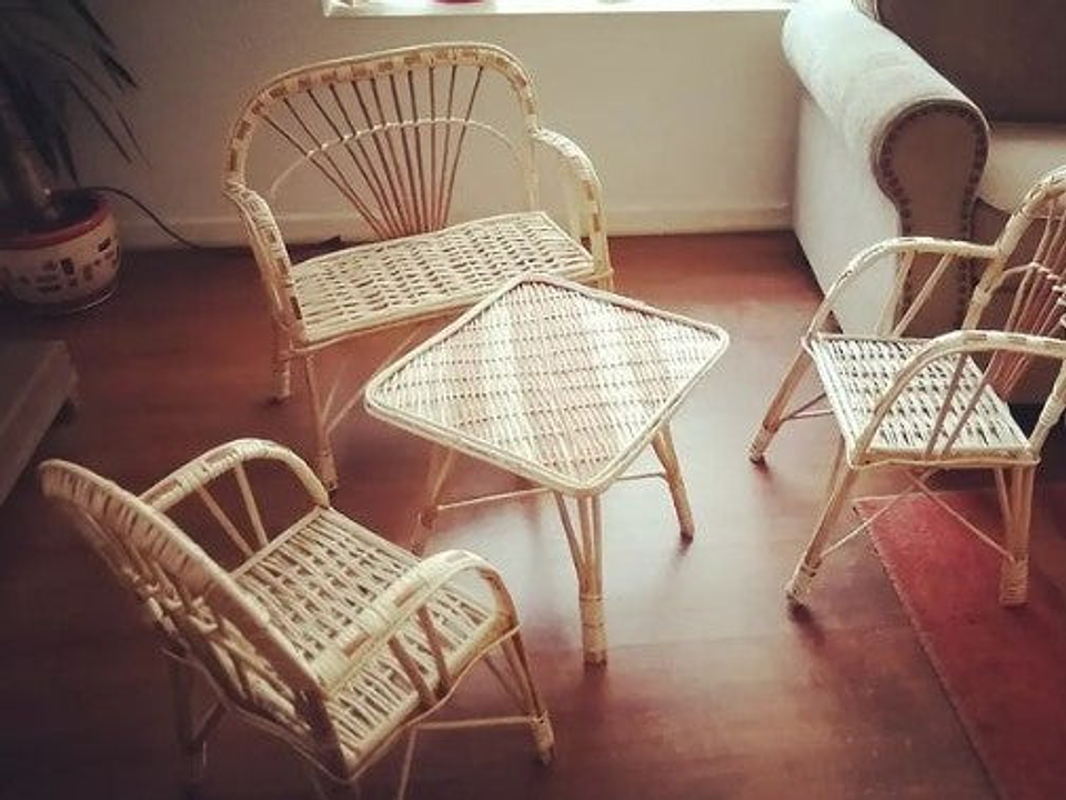 Combo Kids /  Sillón + Sillas + Mesa Mimbre 1