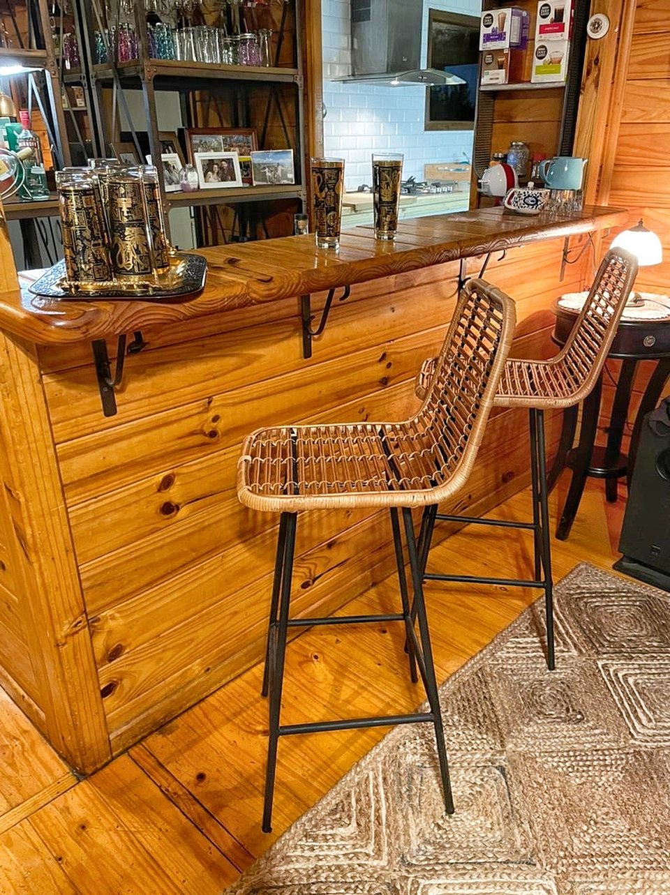 Taburete Mimbre Loft Respaldo alto 5