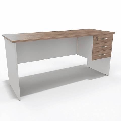 Escritorio Recto Cajonera Colgante 3 Cajones (Da)