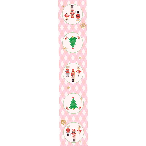 Camino de Mesa Vinílico / Pink Christmas