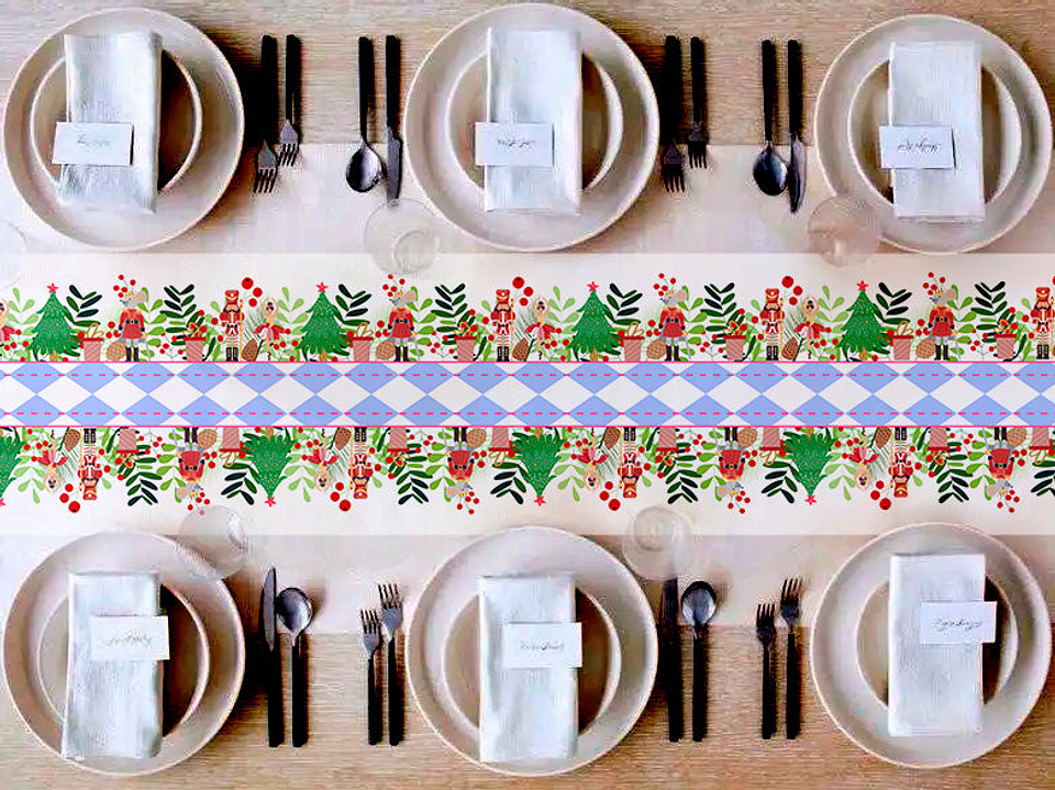 Camino de Mesa Vinílico / Wonderland Xmas 2