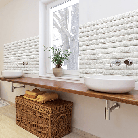 Pack 10 Palmetas adhesivas 3D / Ladrillo Laja 9941-1