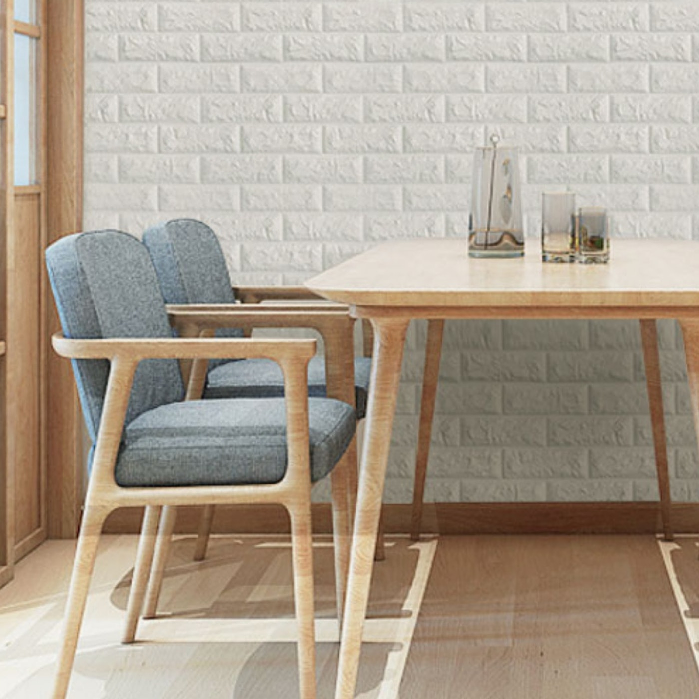 Pack 10 Palmetas adhesivas 3D / Ladrillo Laja 9941-1 3