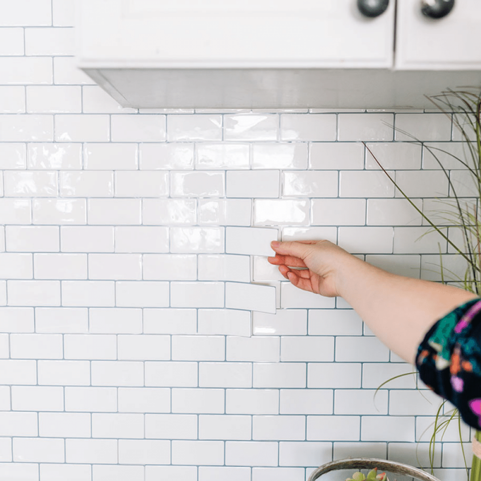 Pack 16 Cerámicos Autoadhesivos / Blanco 1653-1 1