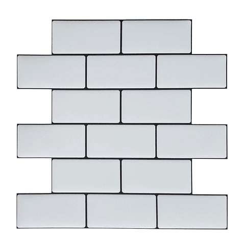 Pack 8 Cerámicos Autoadhesivos / Blanco 1653-1