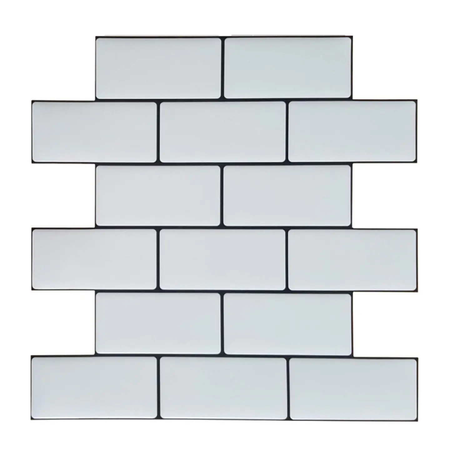 Pack 8 Cerámicos Autoadhesivos / Blanco 1653-1 2