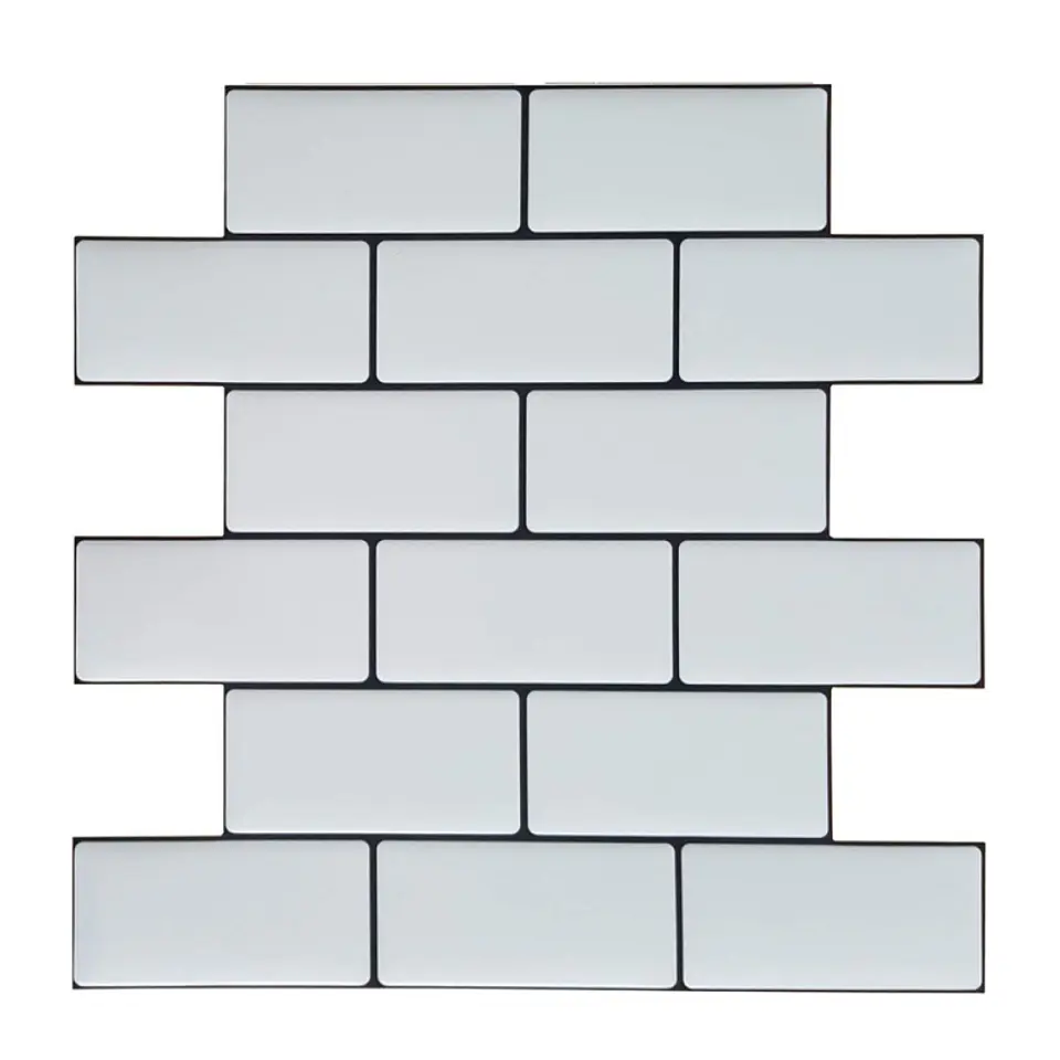 Pack 8 Cerámicos Autoadhesivos / Blanco 1653-1 2