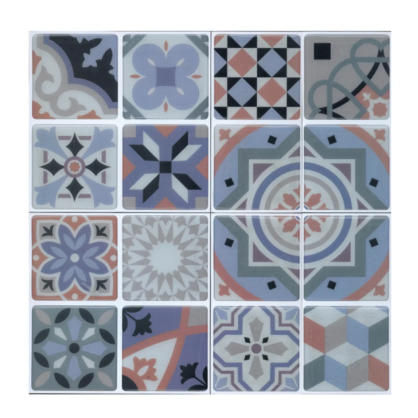 Pack 8 Cerámicos Autoadhesivos / Calcáreo 1658-1 1