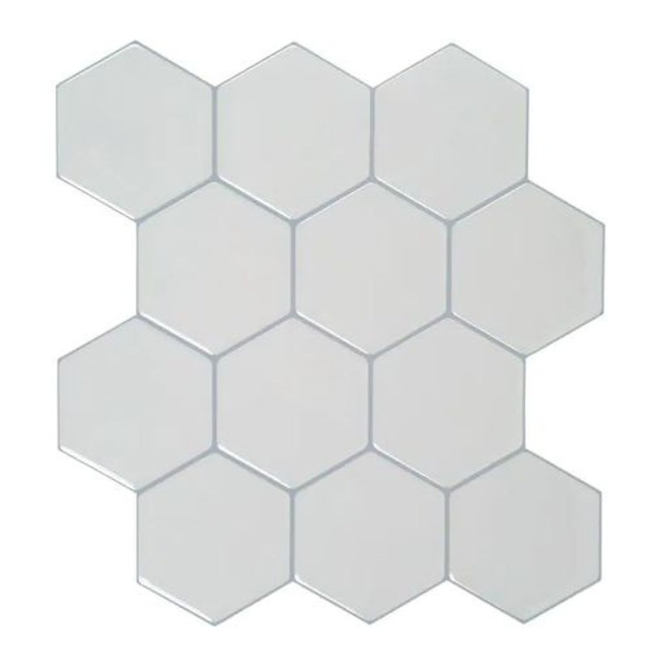 Pack 8 Cerámicos Autoadhesivos / Hexágono Blanco 1659-2 2