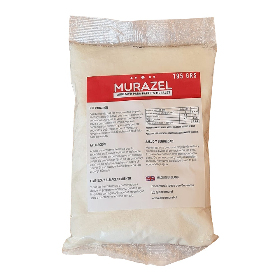 Pegamento Papel Mural / Murazel Bolsa 195gr 1
