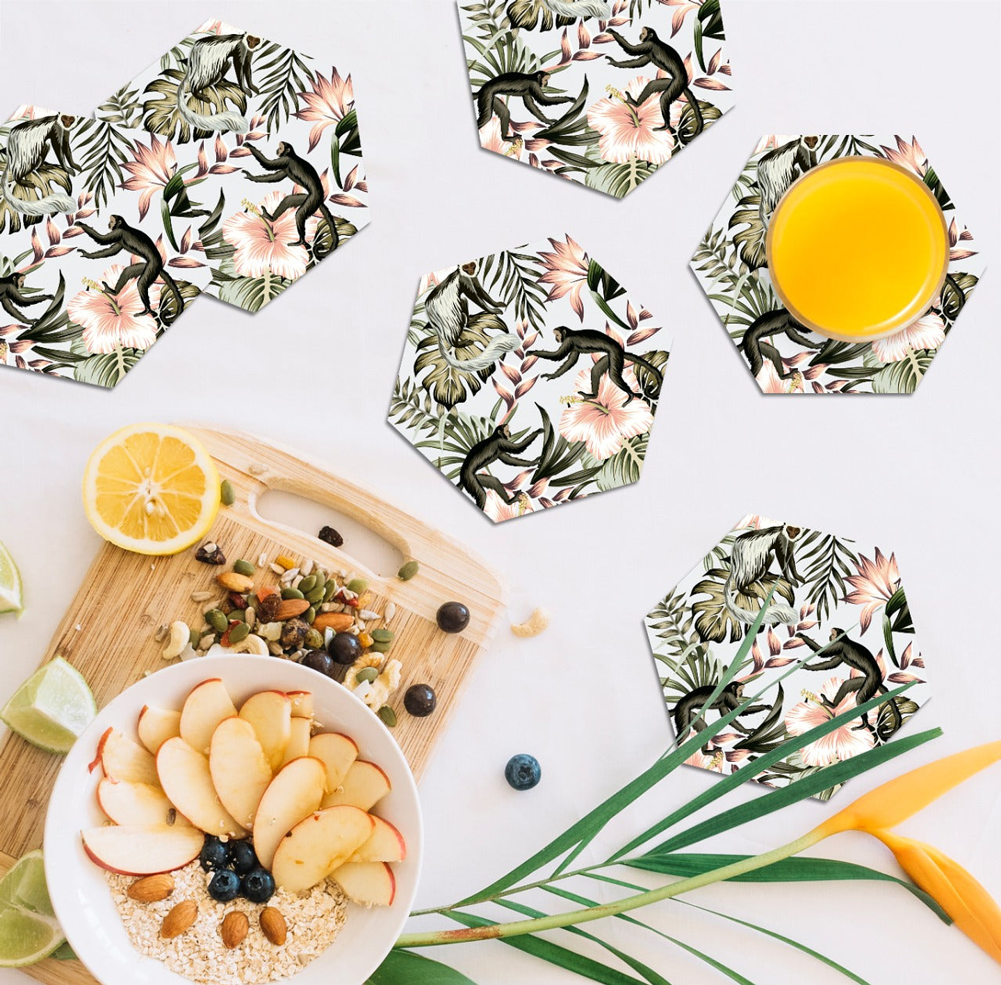 Set Posavasos / Monkey Hibiscus 1