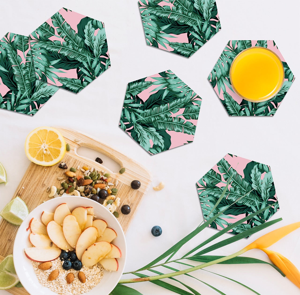 Set Posavasos / Tropical Pink 1