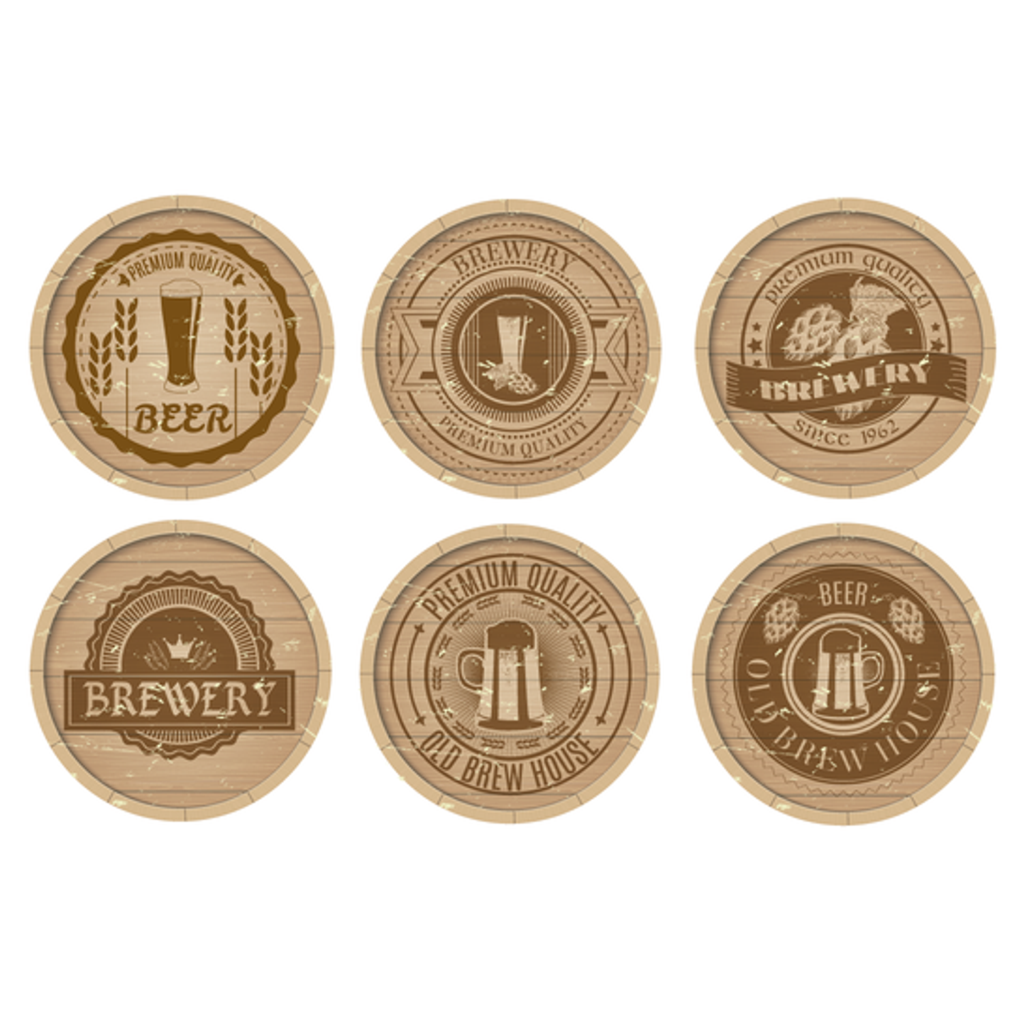 Set Posavasos / Beer Barrel 1