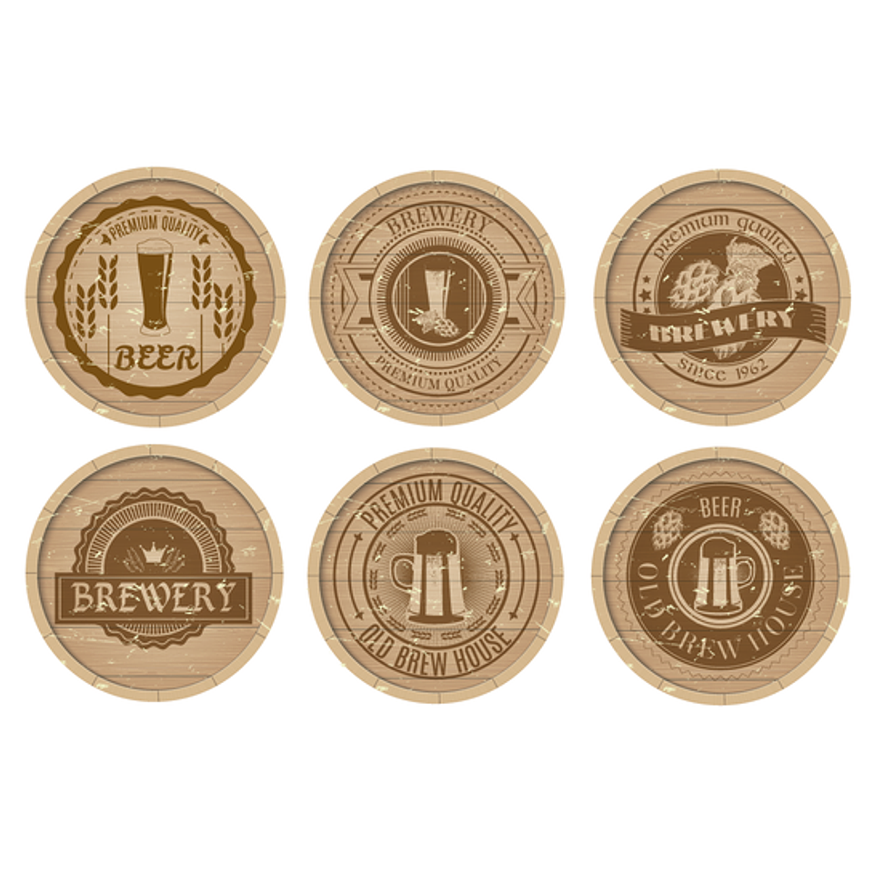 Set Posavasos / Beer Barrel 1