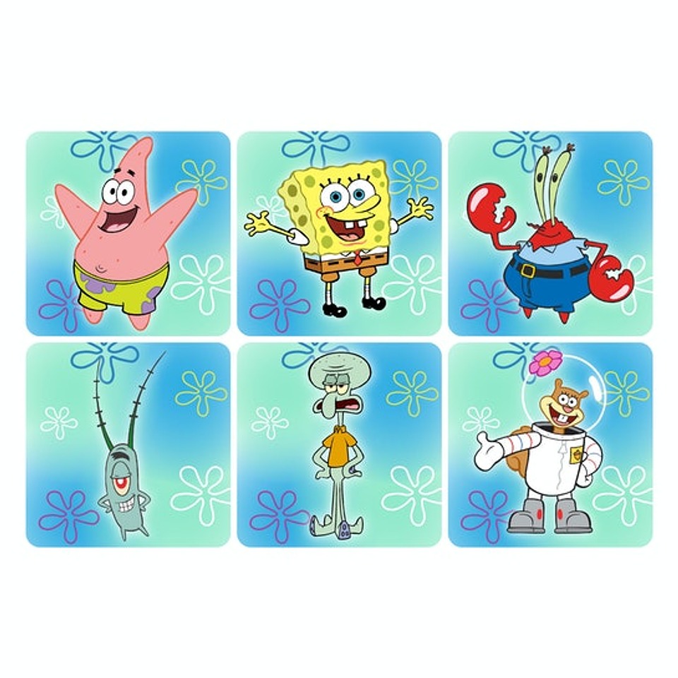 Set Posavasos / Bob Esponja - Fondo de Bikini 1