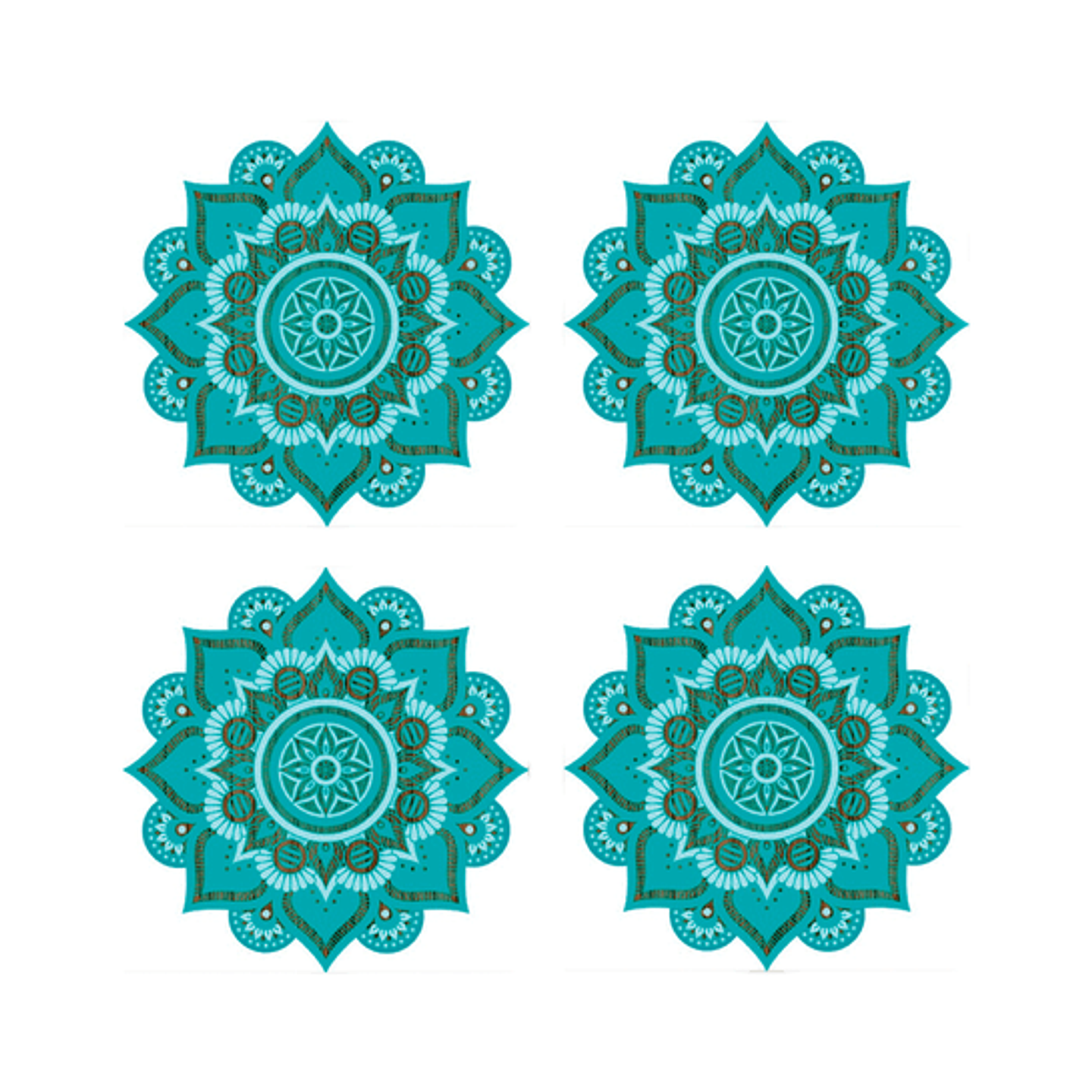 Set Posavasos / Mandala Boho 1