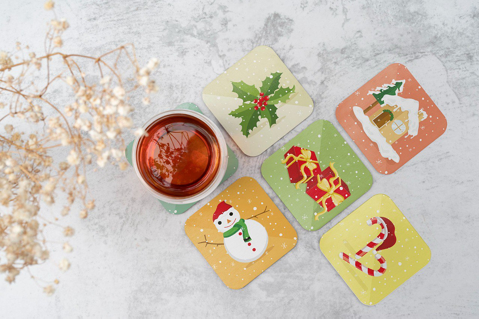 Set Posavasos / Color Christmas 1