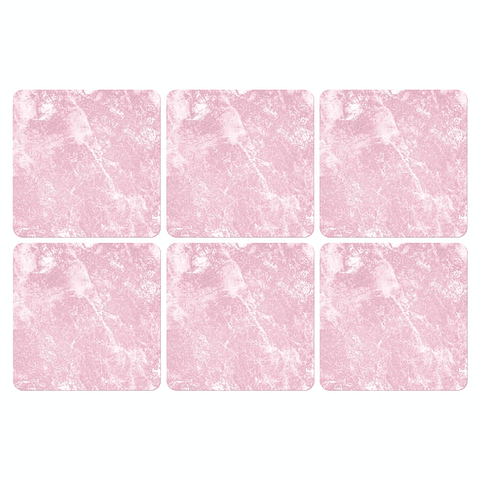 Set Posavasos / Concrete Marble Pink