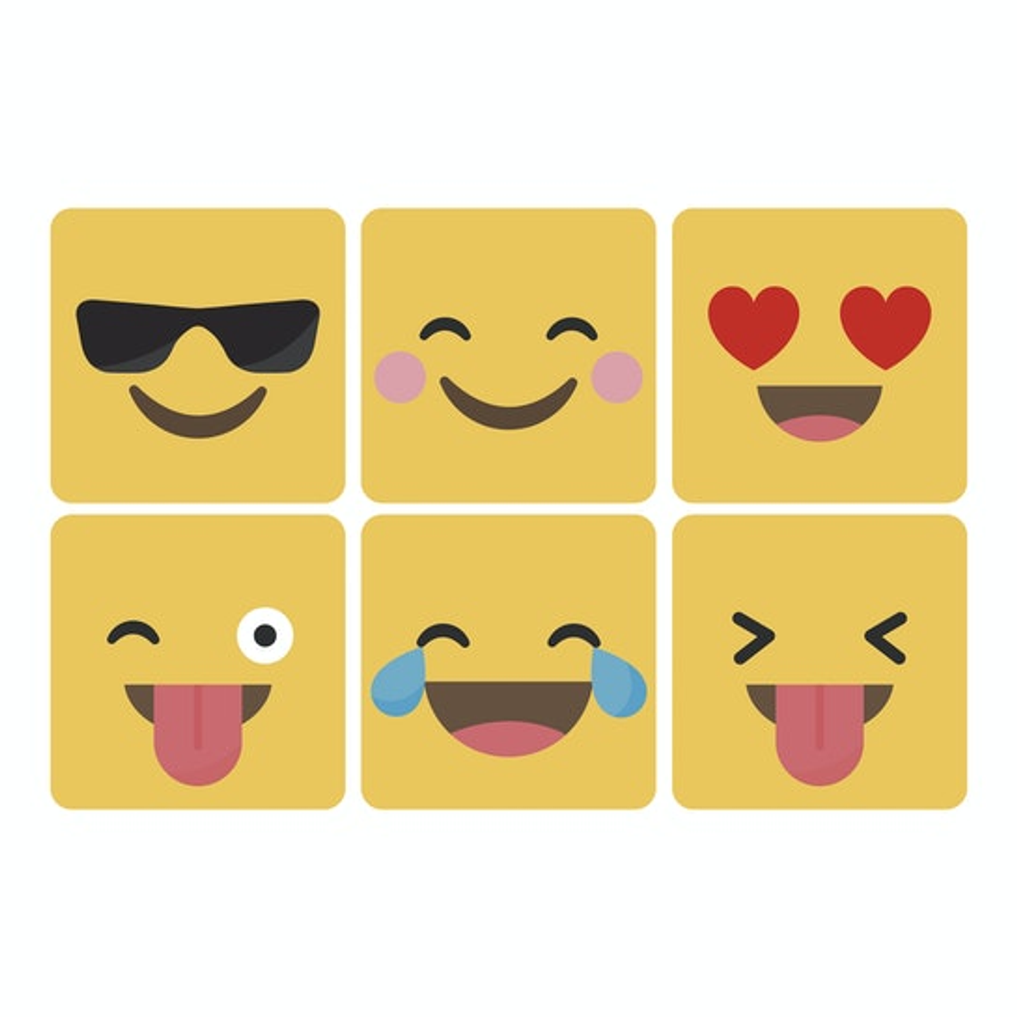 Set Posavasos / Emojis 1