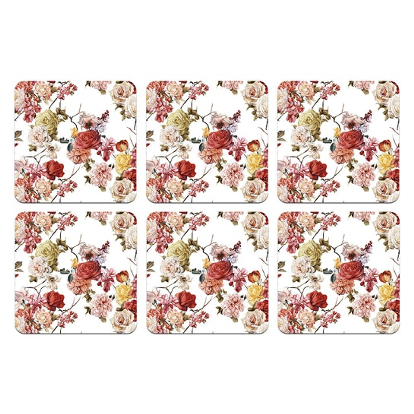 Set Posavasos / Flower Sky White 1