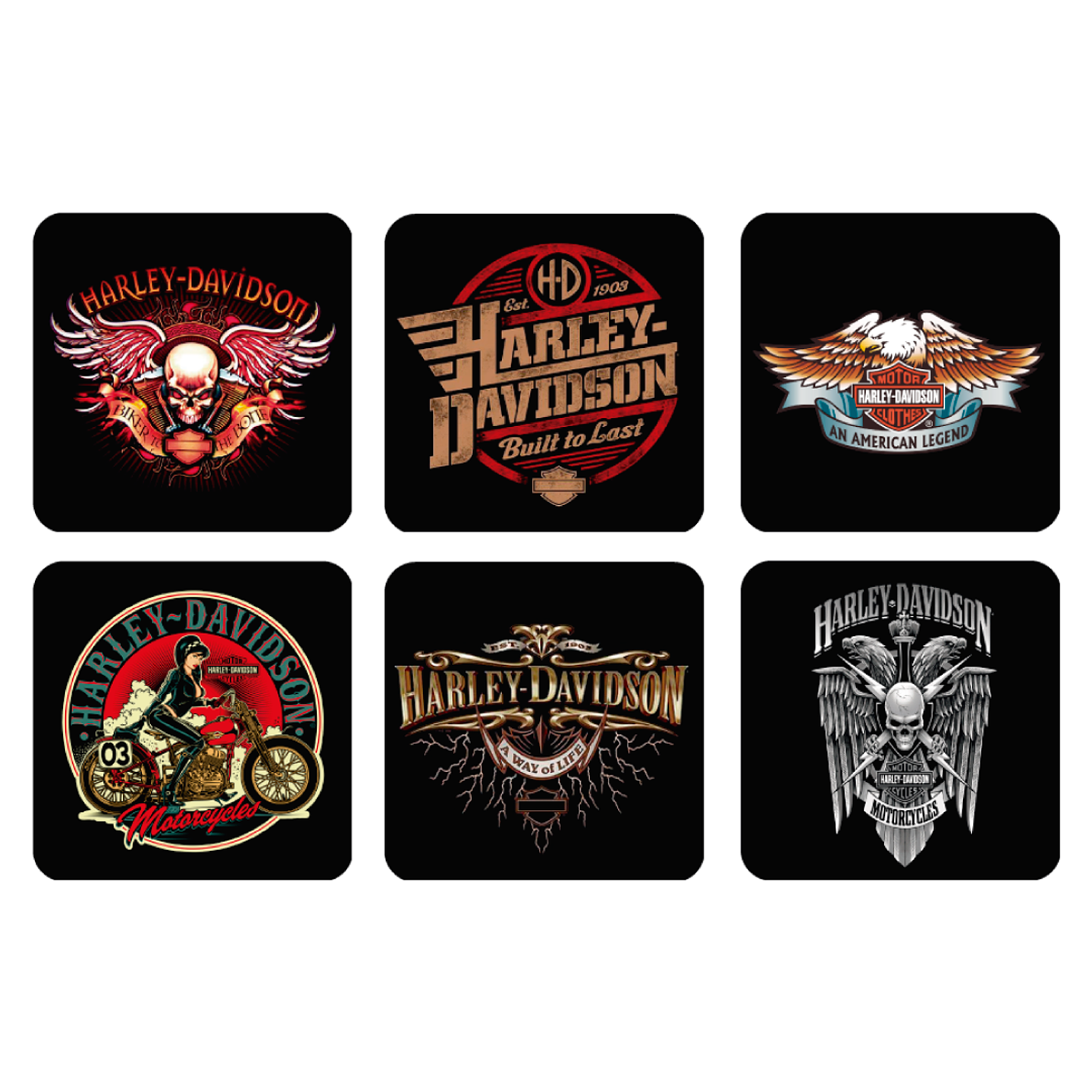 Set Posavasos / Harley 2