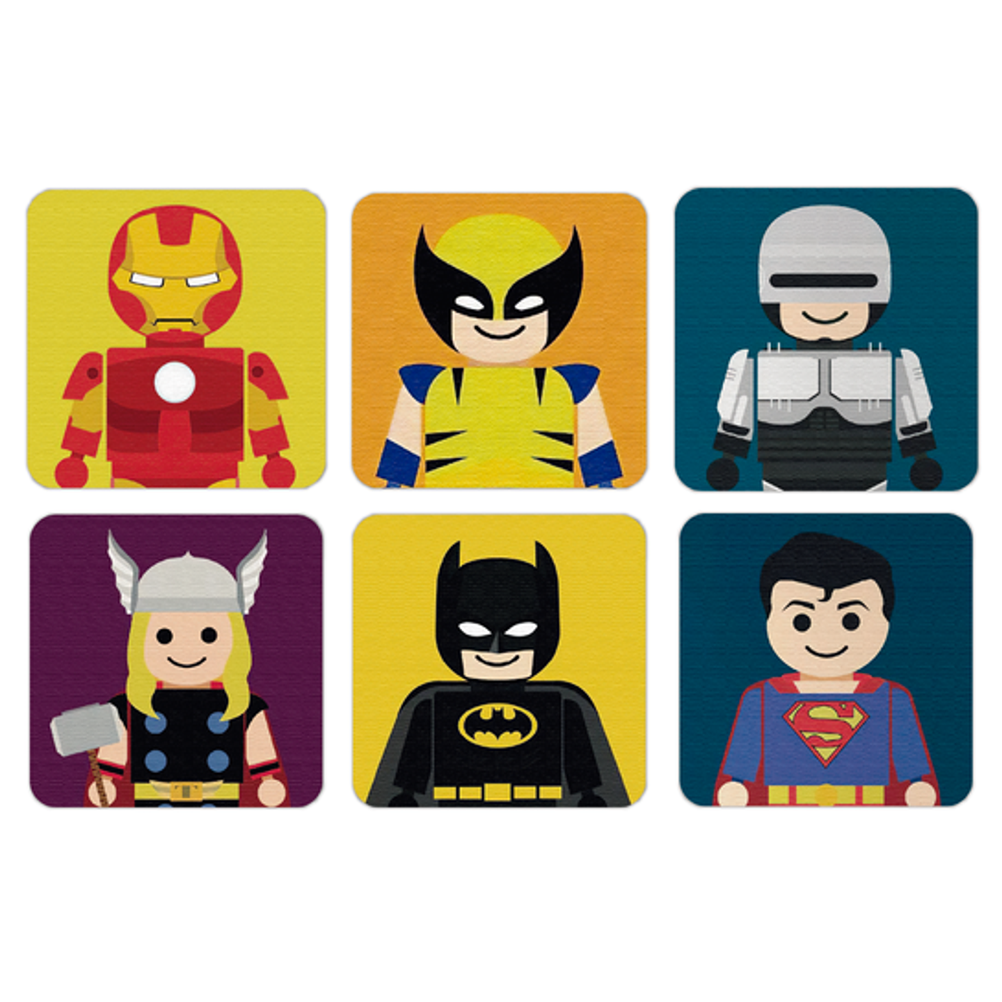 Set Posavasos / Lego Heroes 1