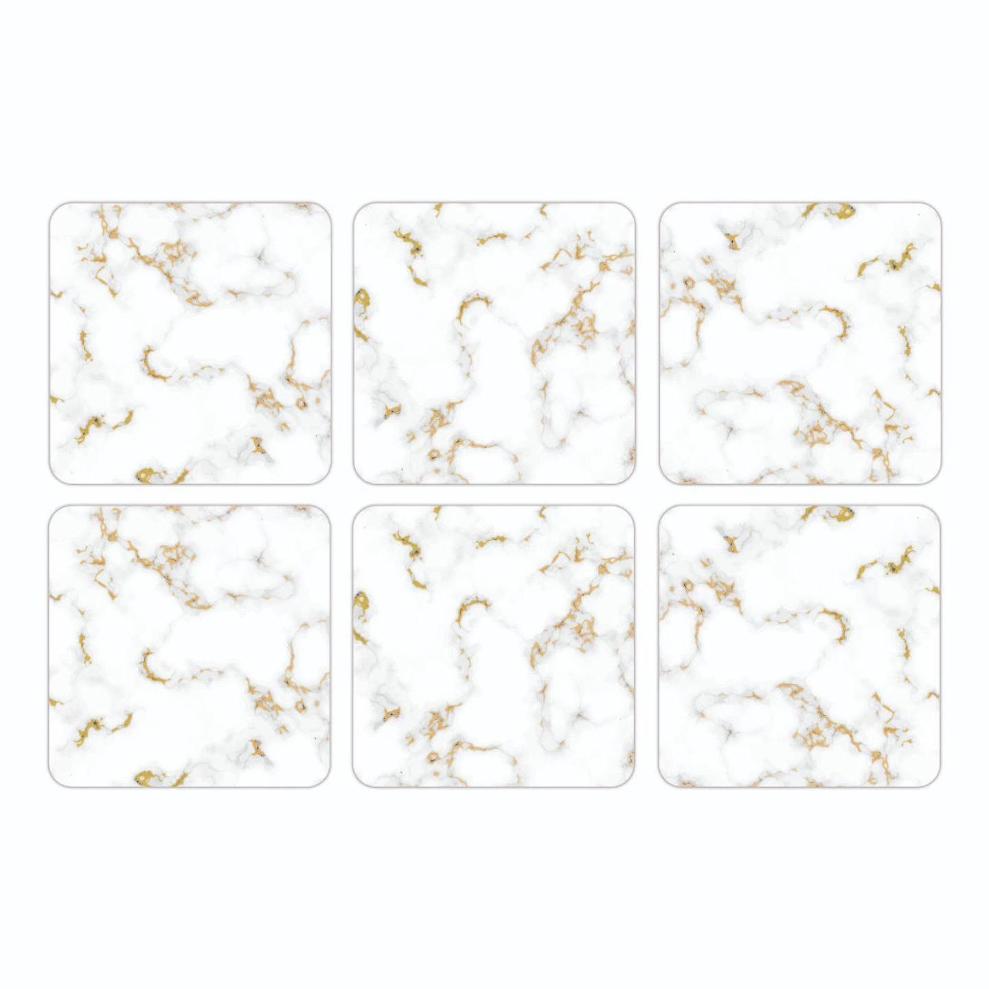 Set Posavasos / White Marble 1