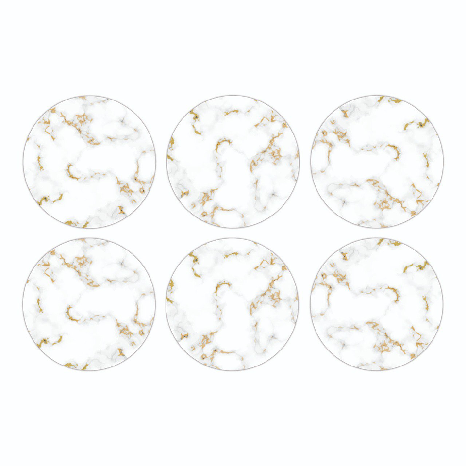 Set Posavasos / White Marble 2