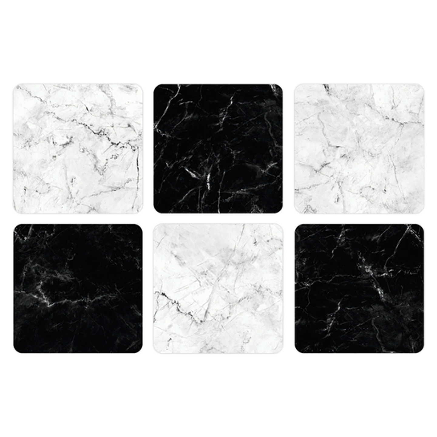 Set Posavasos / Marble B&W 1