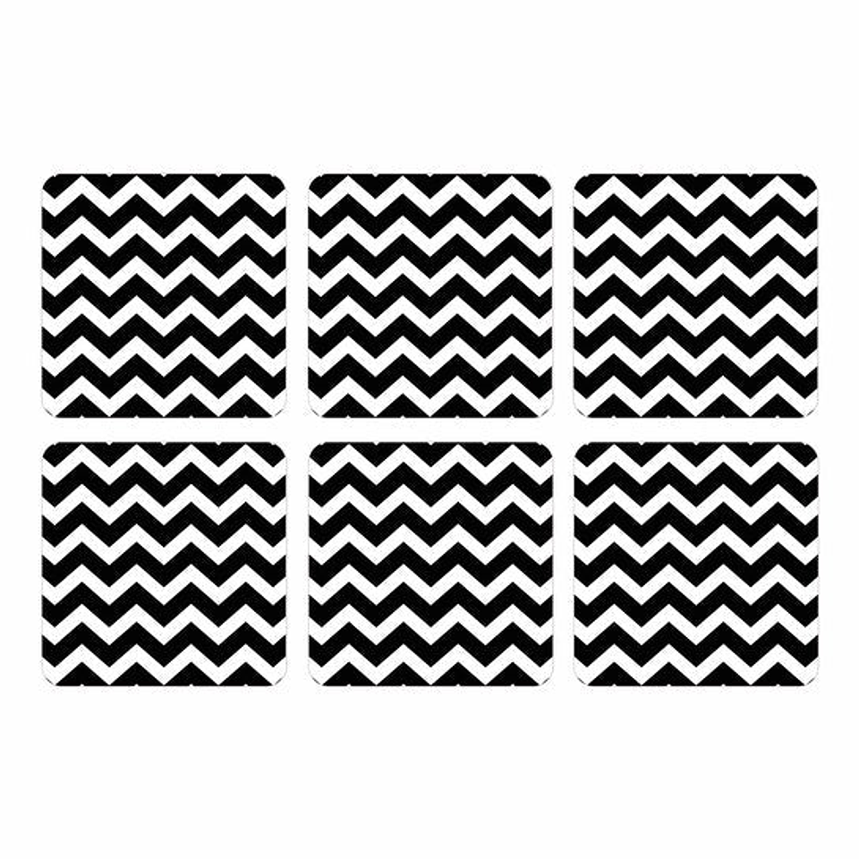 Set Posavasos / ZigZag B&W 1
