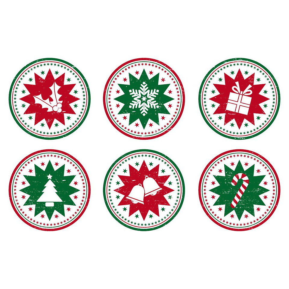 Set Posavasos / Vintage Xmas 2