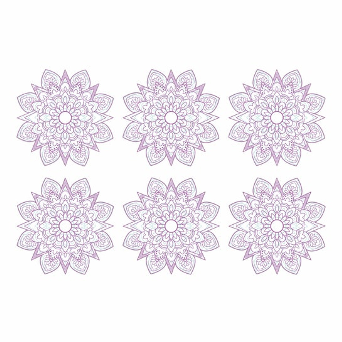 Set Posavasos / Purple Mandala 1