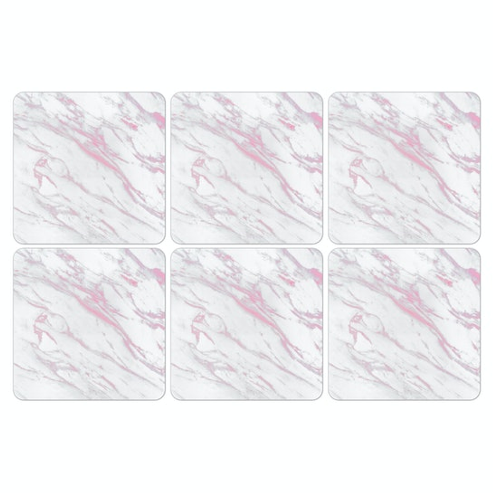Set Posavasos / Pink Marble 1
