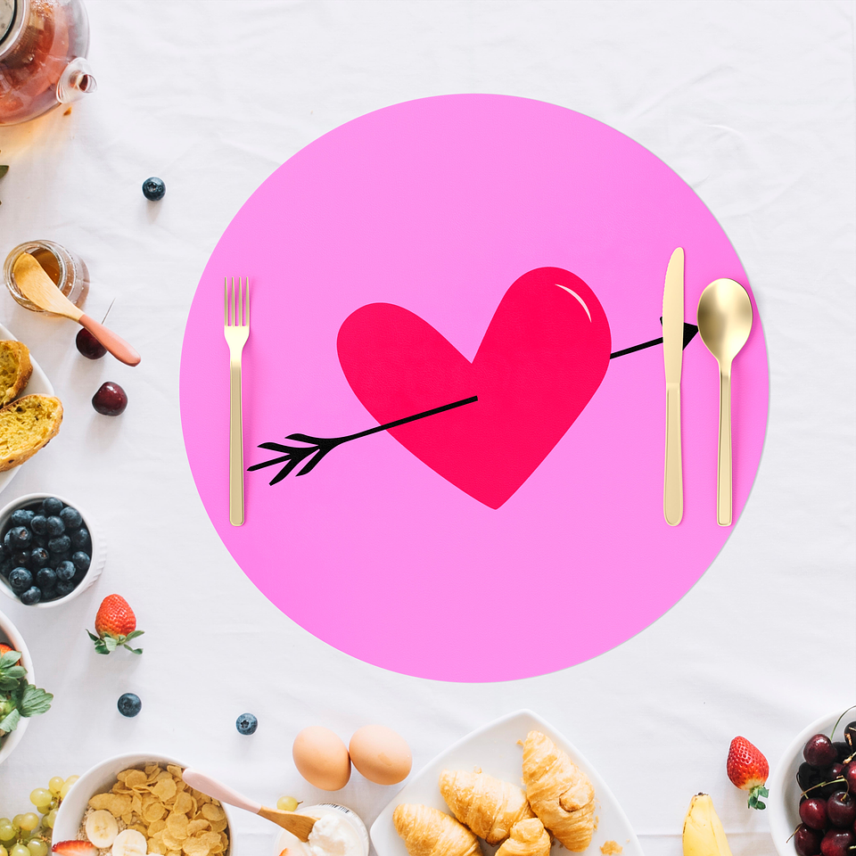 Set Individuales / Corazón Flechado 1