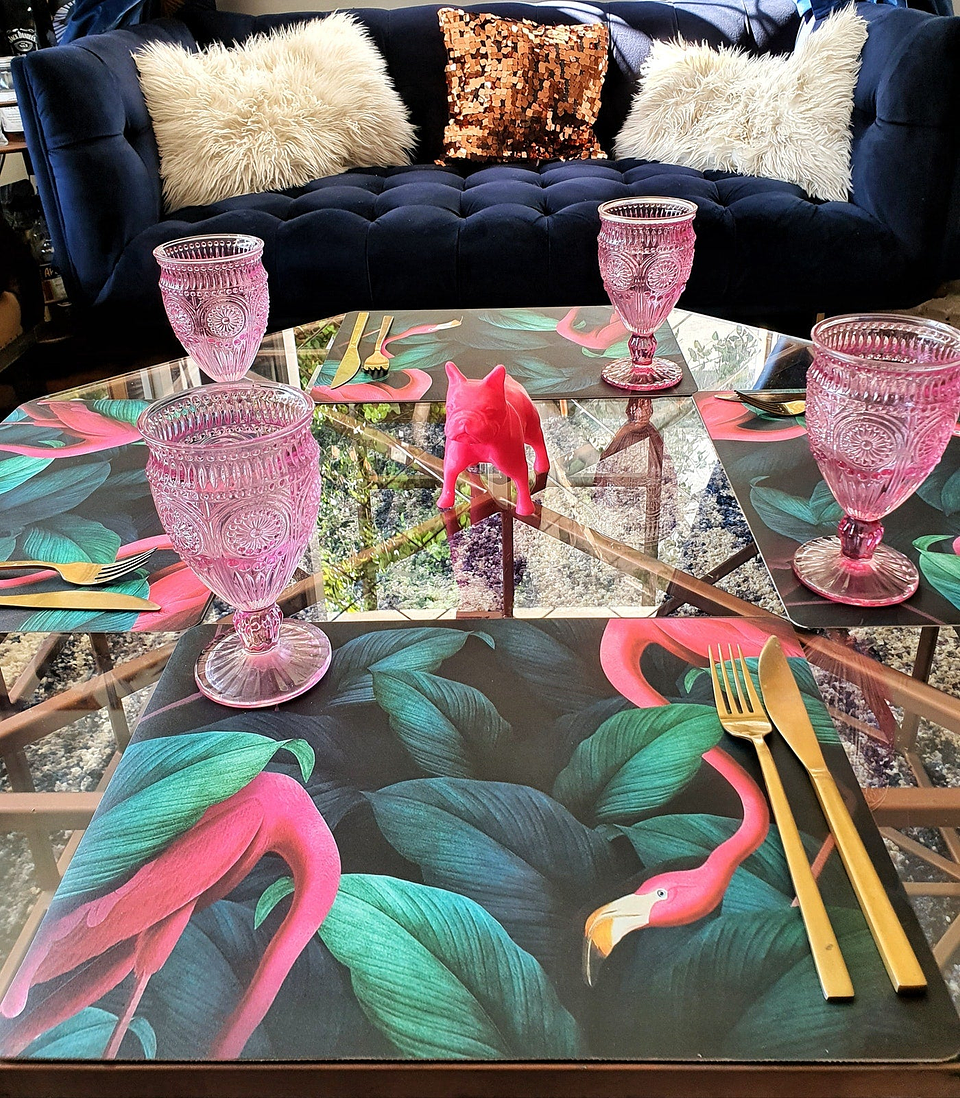 Set Individuales / Flamingos In the Jungle 1