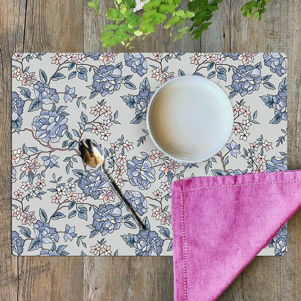 Set Individuales / Floral Blue 2