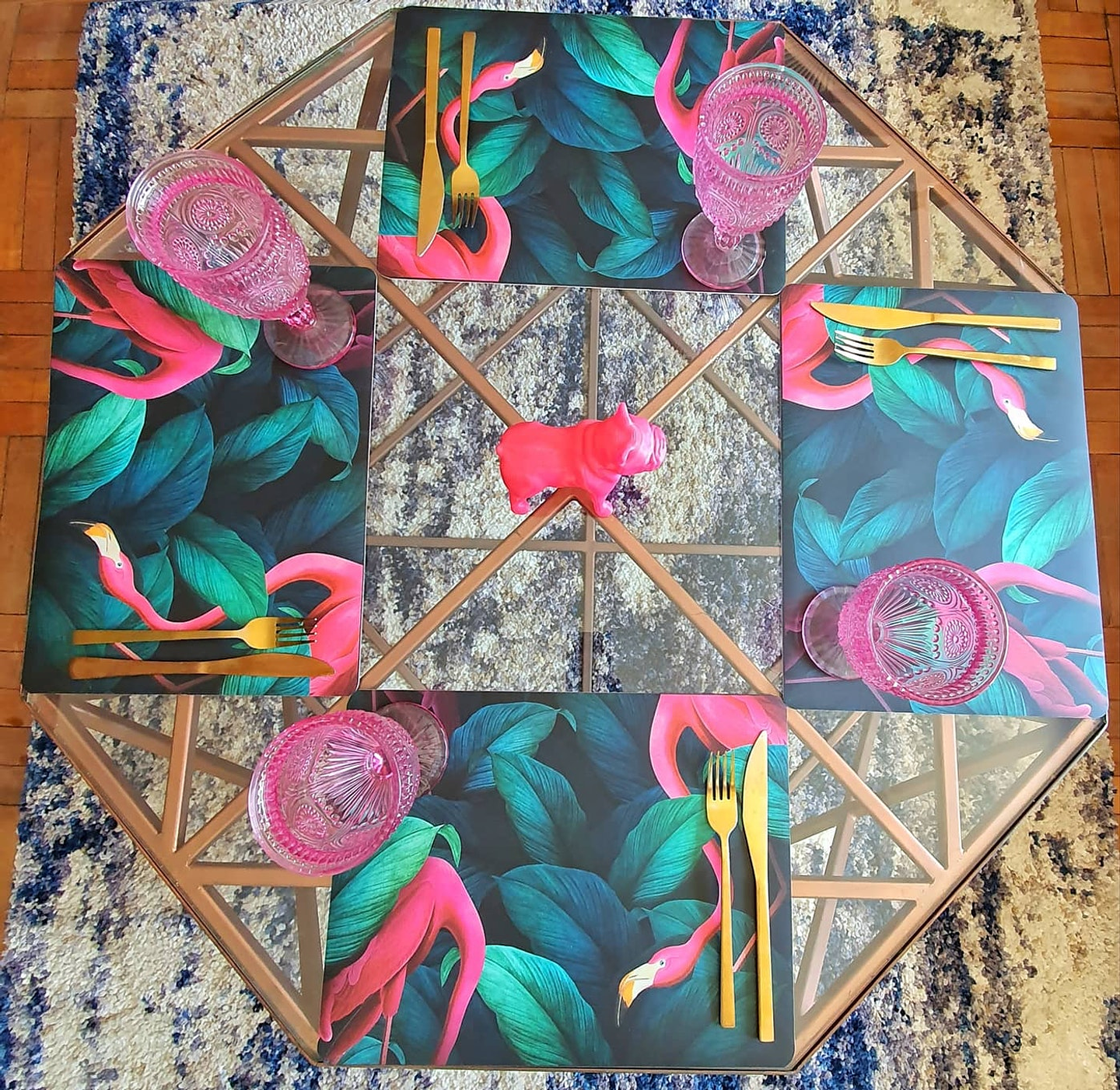 Set Individuales / Flamingos In the Jungle 3