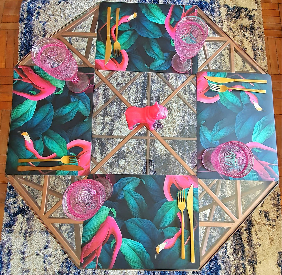 Set Individuales / Flamingos In the Jungle 3