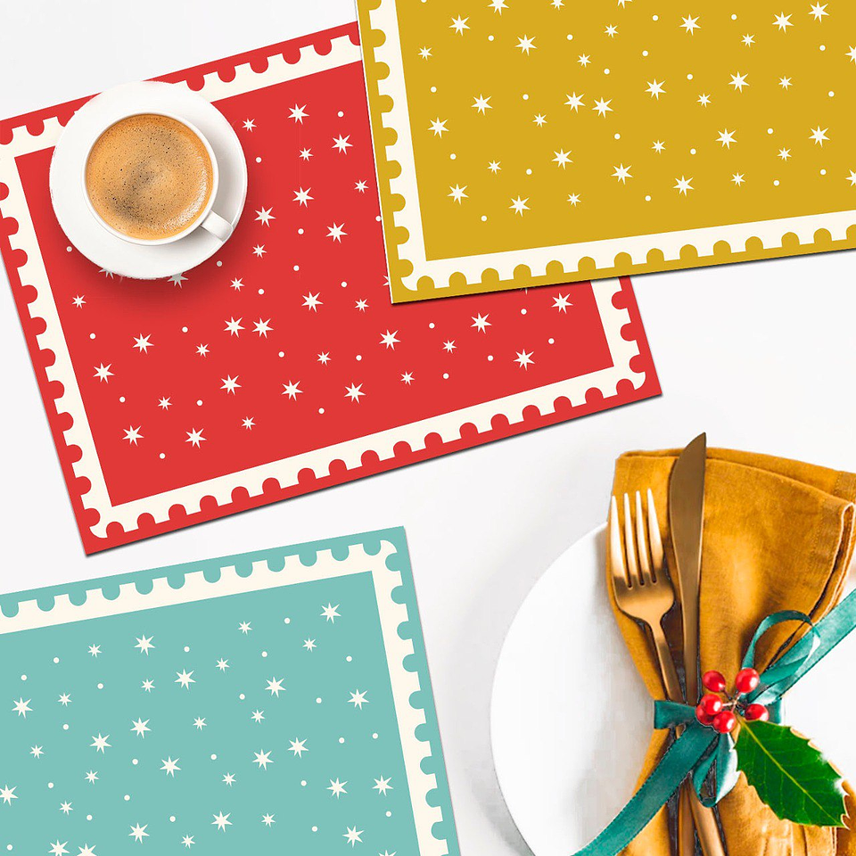 Set Individuales / Xmas Stamps 1