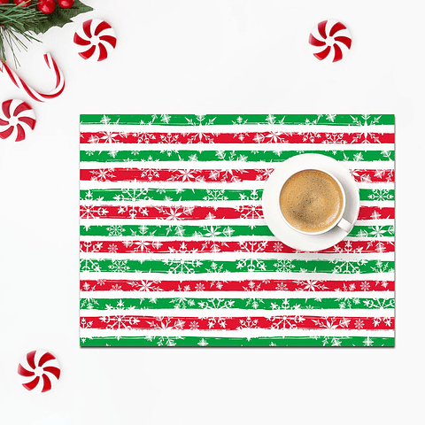 Set Individuales / Xmas Stripes