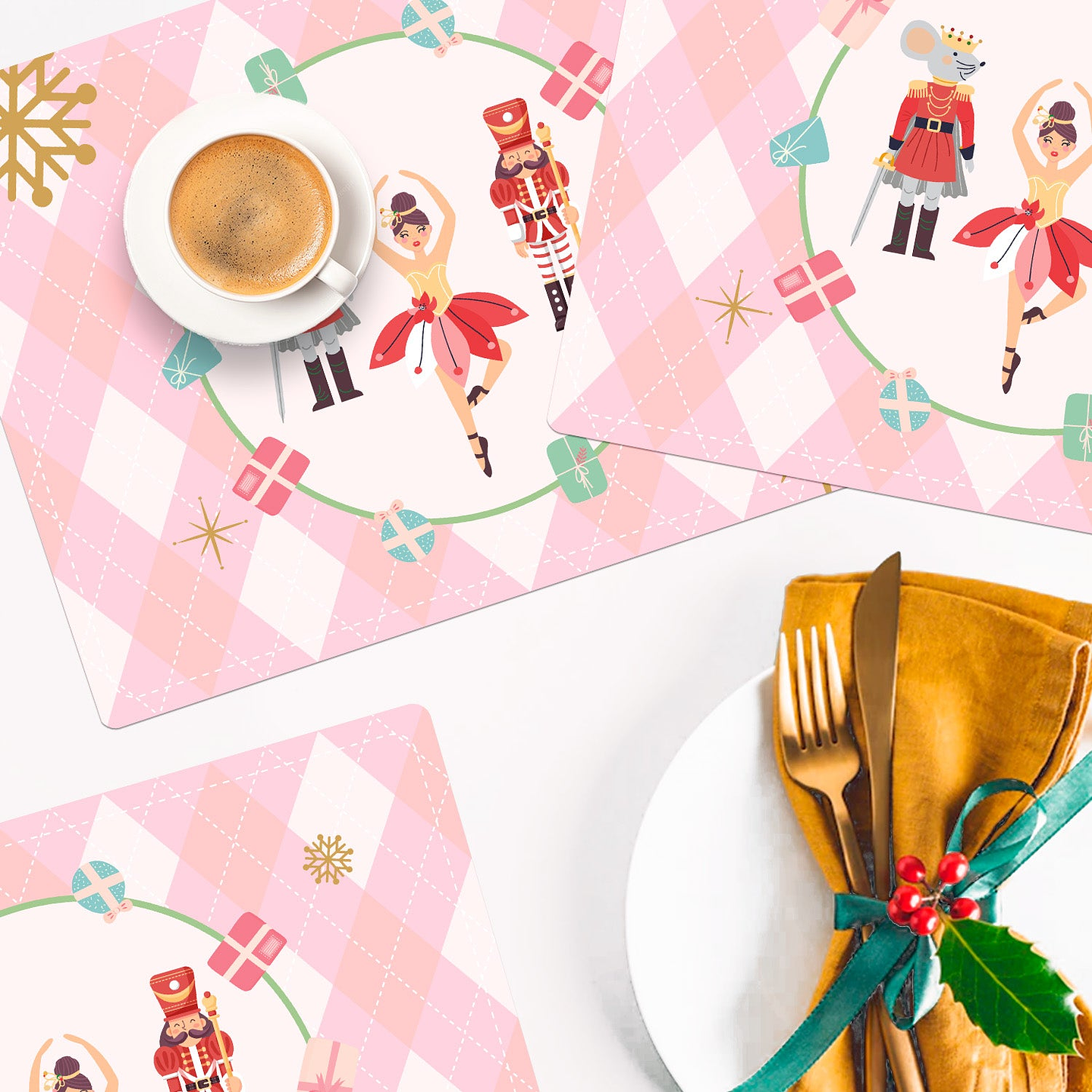 Set Individuales / Sparkling Christmas 1