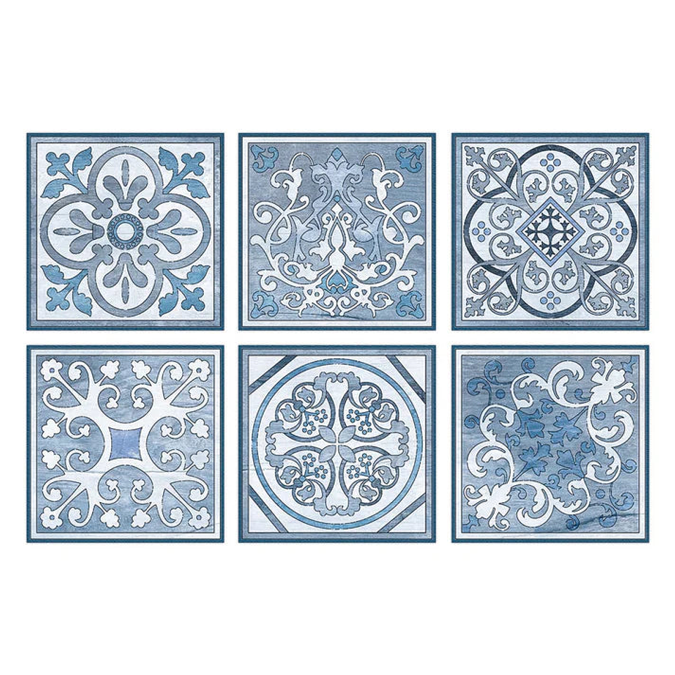 Set Baldosas Adhesivas / Azulejo Toledo 2