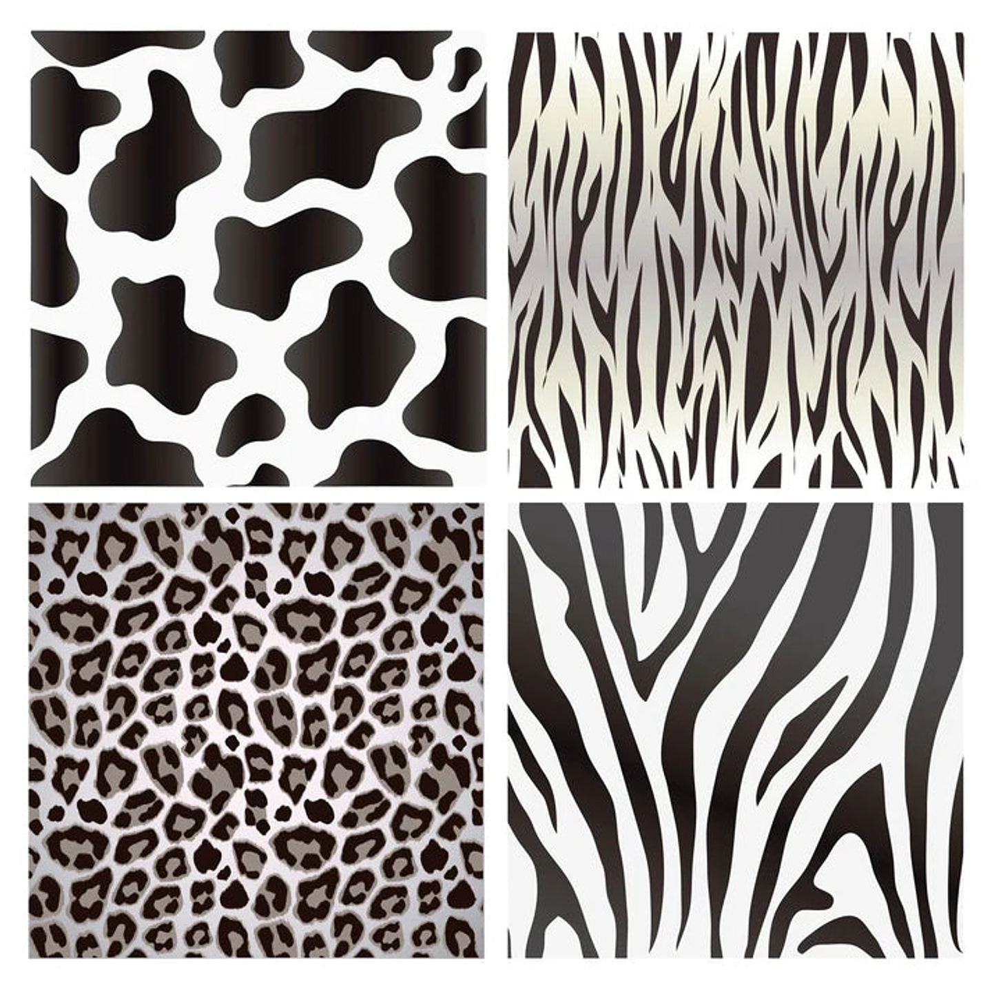Set Baldosas Adhesivas / B&W Animal Print 1