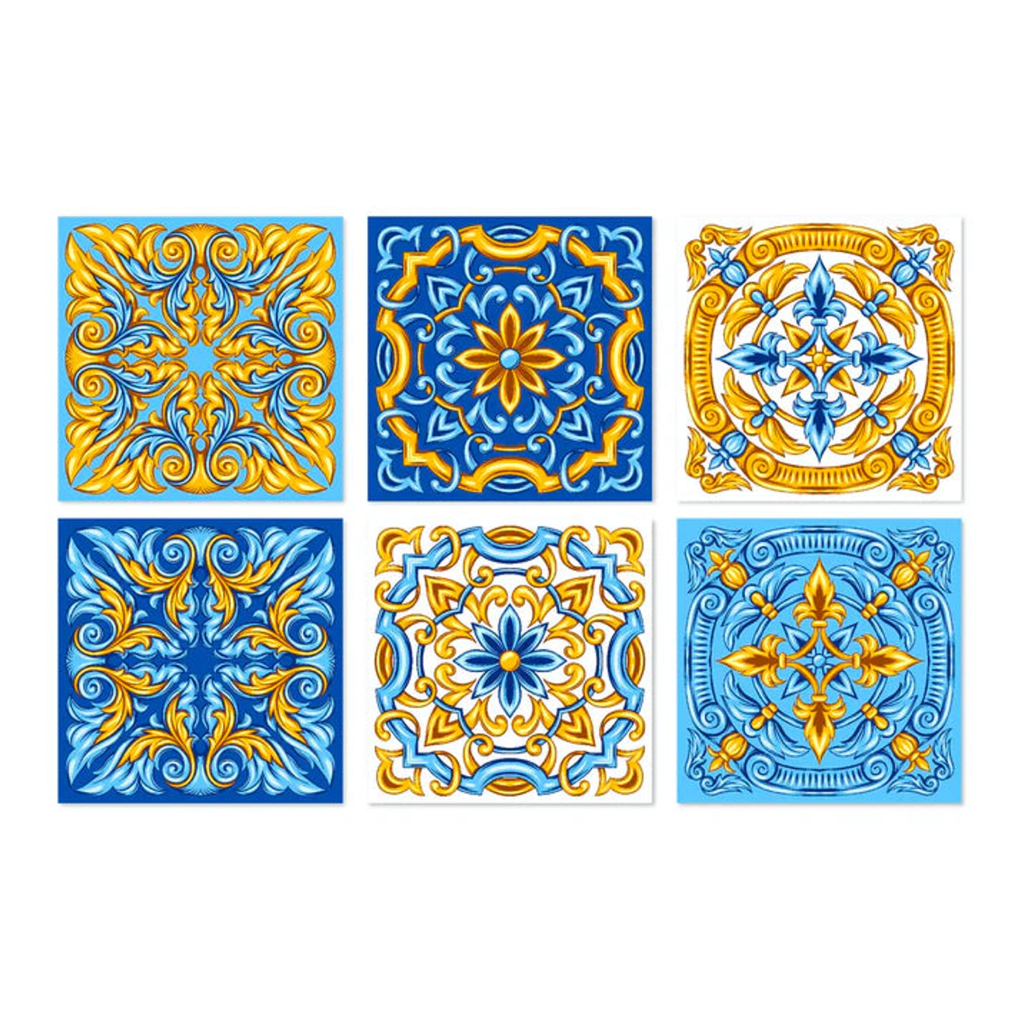 Set Baldosas Adhesivas / Blue Versalles 1