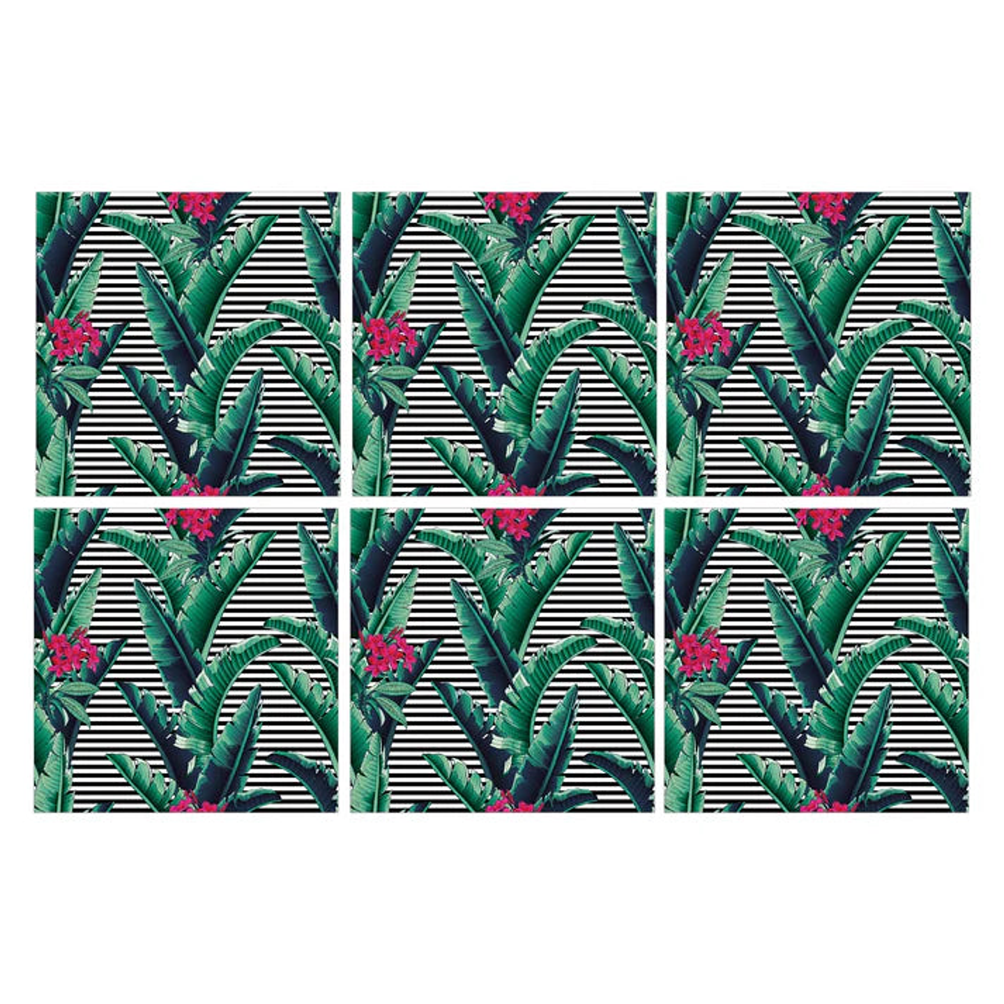 Set Baldosas Adhesivas / Palmera Floral 1