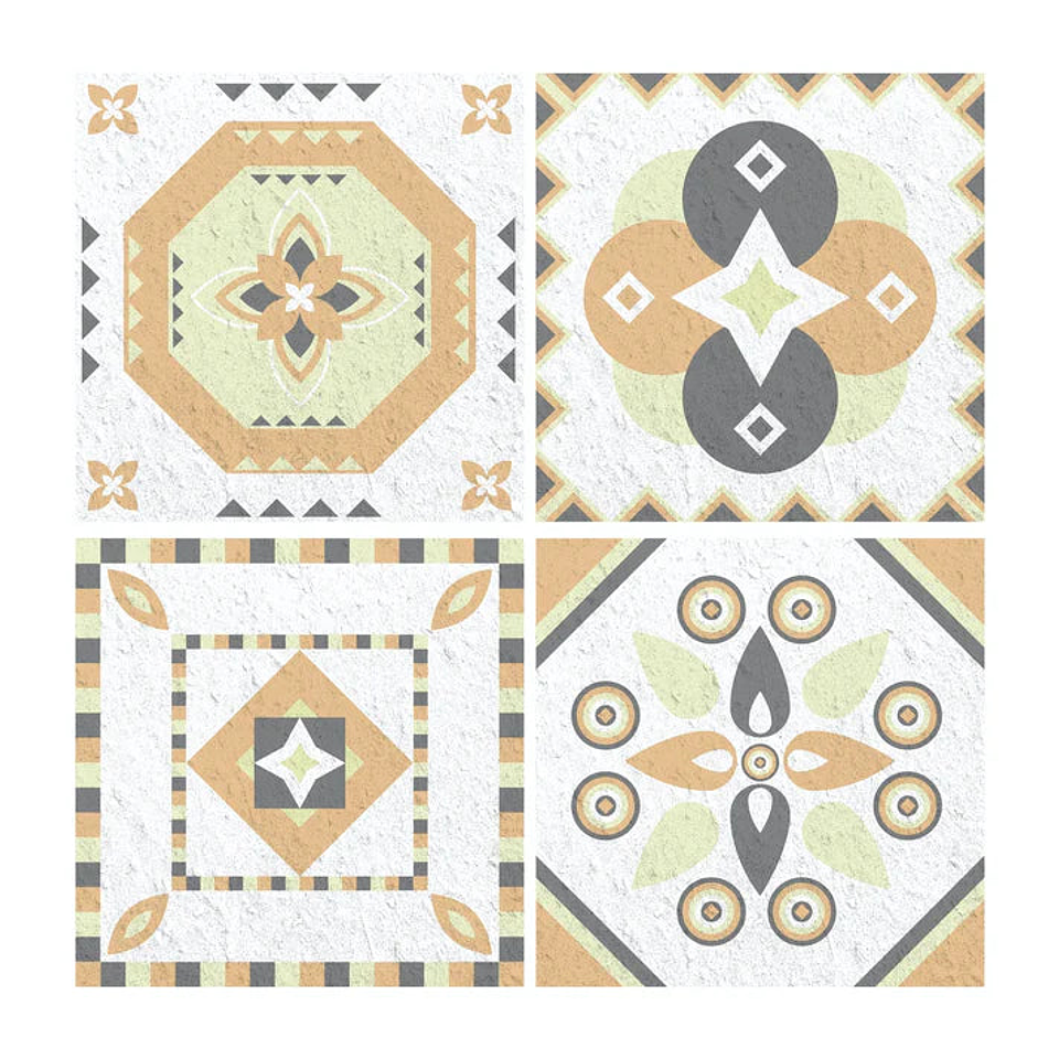 Set Baldosas Adhesivas / Tribal Terra 1